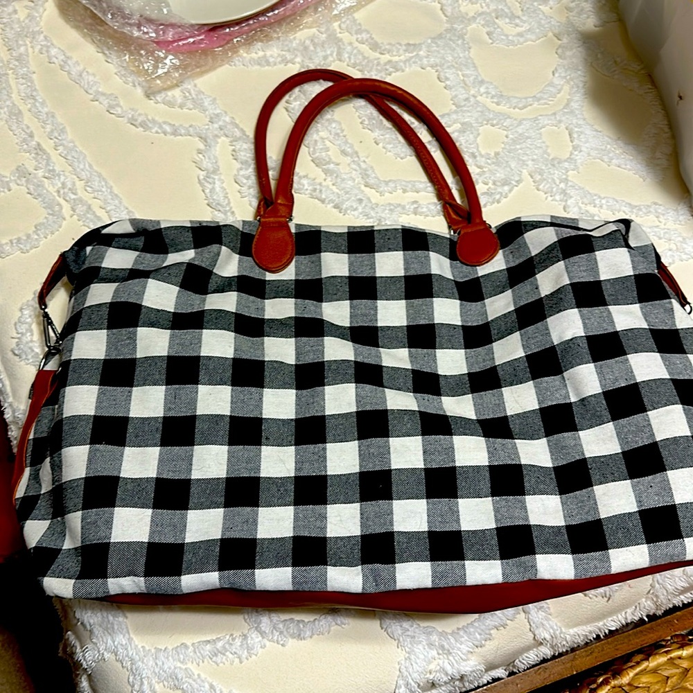 Weekender Bag Black/White Checked
